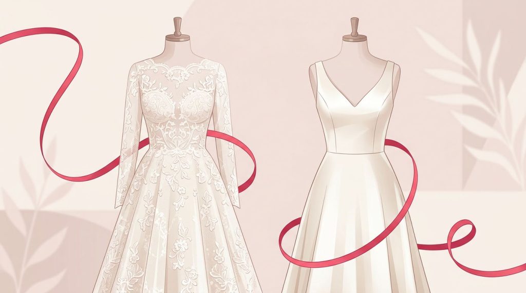 Abito da sposa in pizzo o liscio: come scegliere