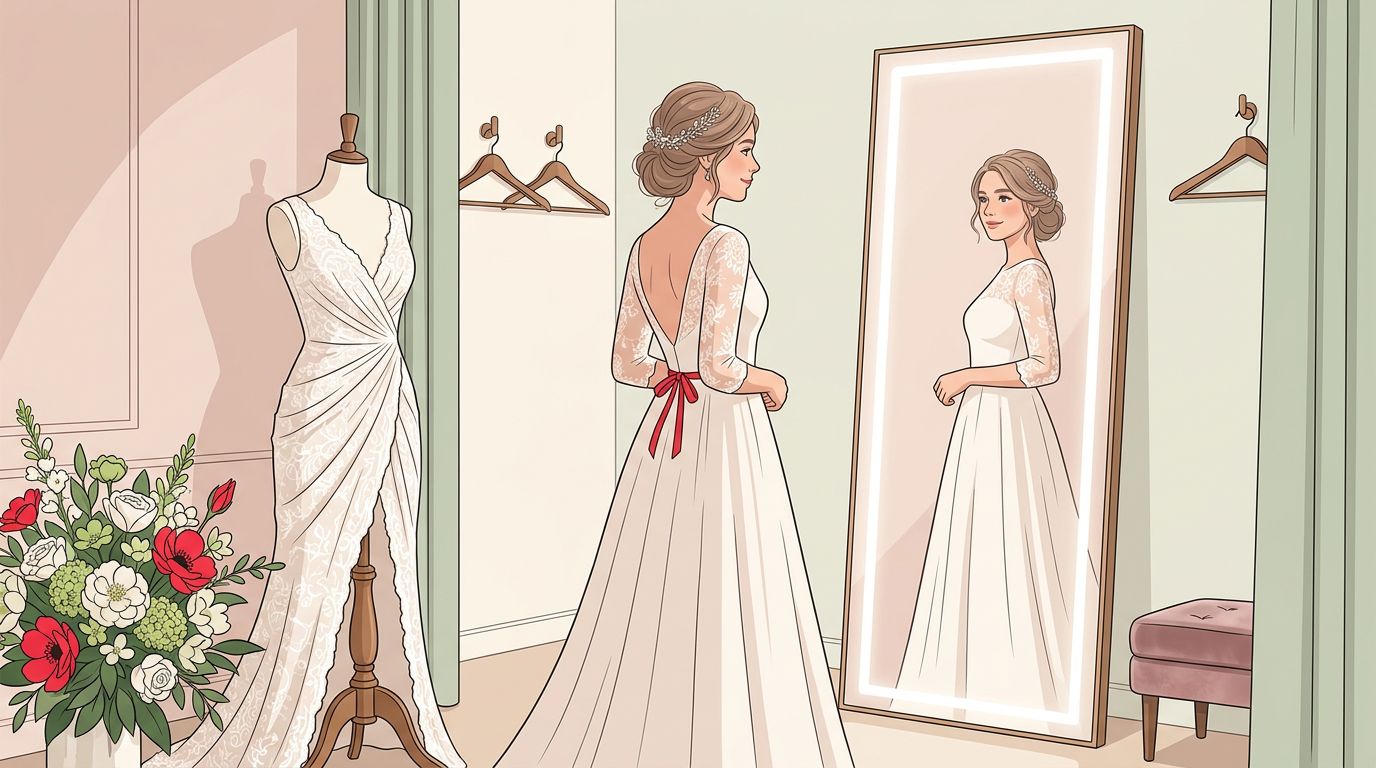 Come prepararci alla prova dell'abito da sposa