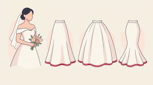Come scegliere la gonna dell'abito da sposa
