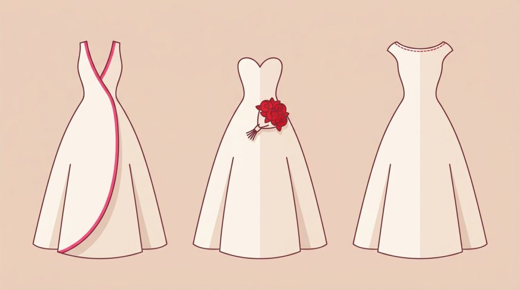 Come scegliere la scollatura dell'abito da sposa