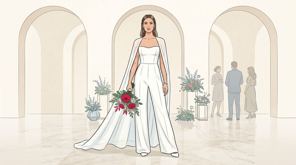 Tuta da sposa: modelli per rito civile e ricevimento